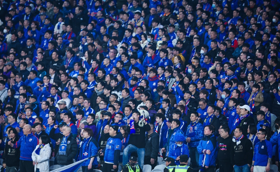 包含足球比赛现场气氛热烈，观众尽情欢呼的词条