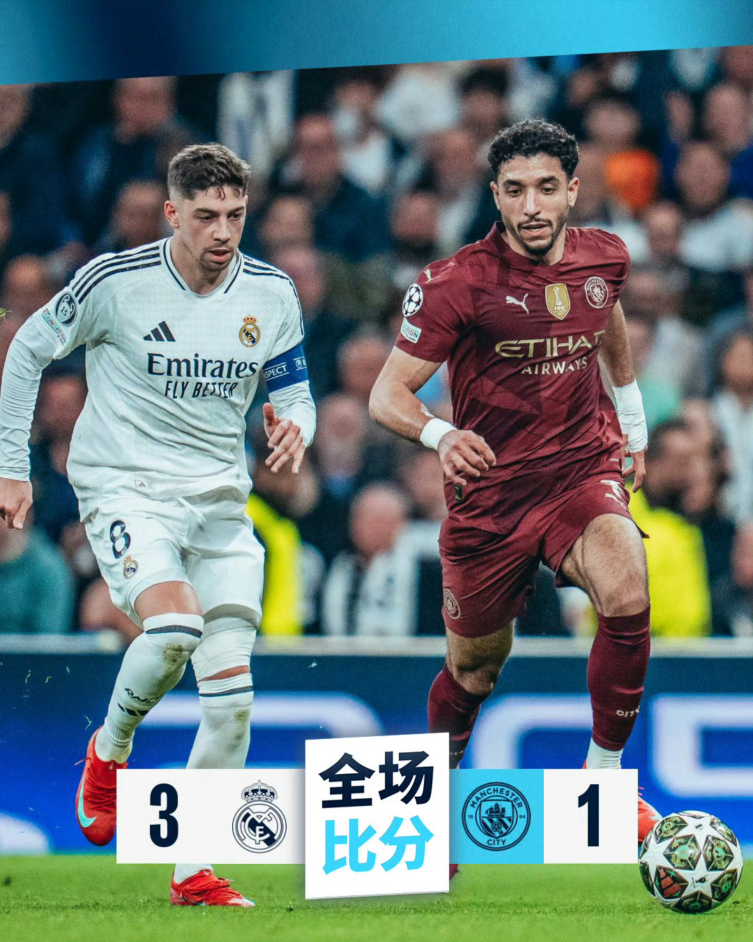 曼城横扫对手，轻松晋级欧冠决赛